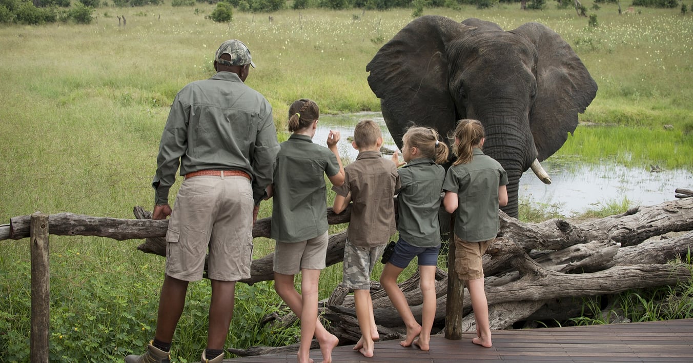 Somalisa-Acacia-Hwange-National-Park-Zimbabwe-Luxury-Safari-Camp-African-Bush-Camps-Children-close-encounters-with-elephants-(15)